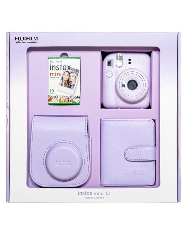 Instax Mini 12 Fotoğraf Makinesi Lila Bundle Box