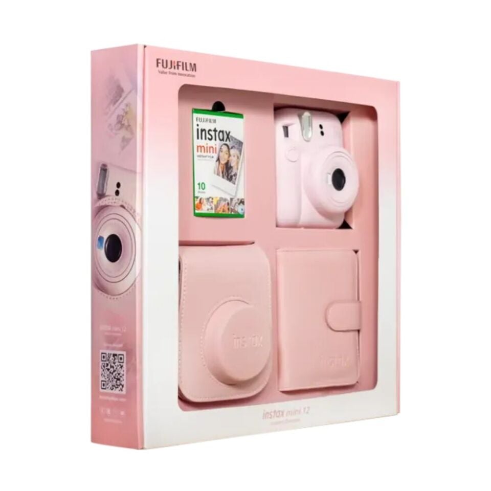 Instax Mini 12 Fotoğraf Makinesi Pembe Bundle Box