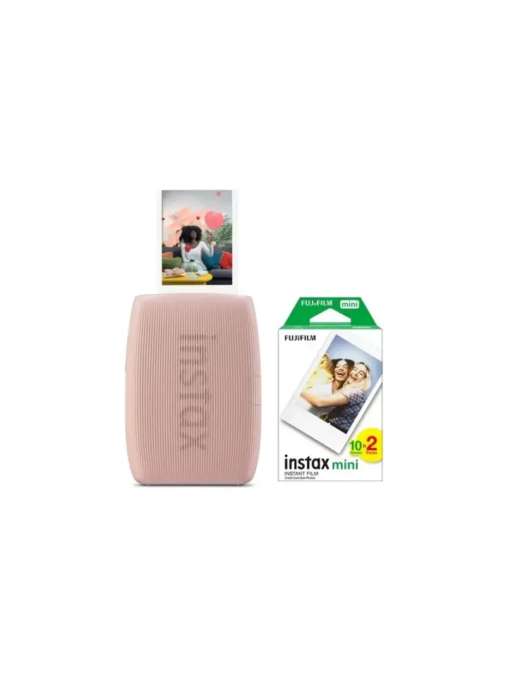 Instax Mini Link 3 Pembe Akıllı Telefon Yazıcısı ve 20'li Film
