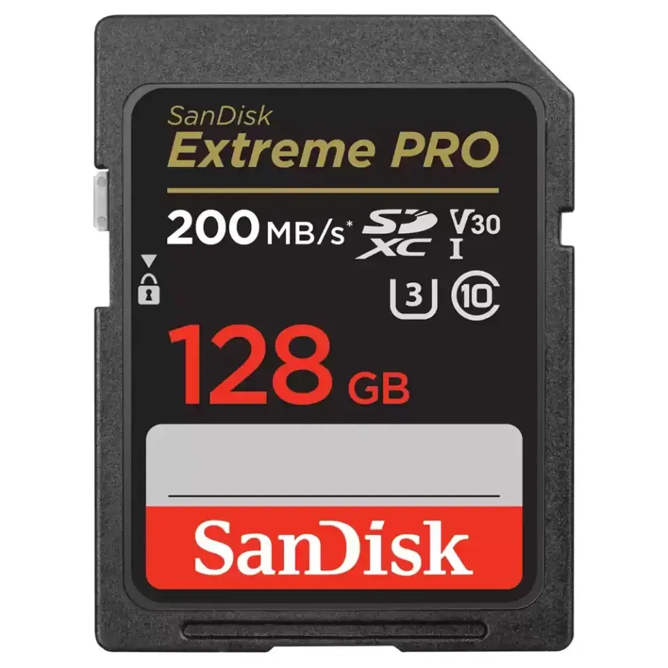 Sandisk 128GB SDXC Extreme Pro 200MB/S SD Uhs I Hafıza Kartı