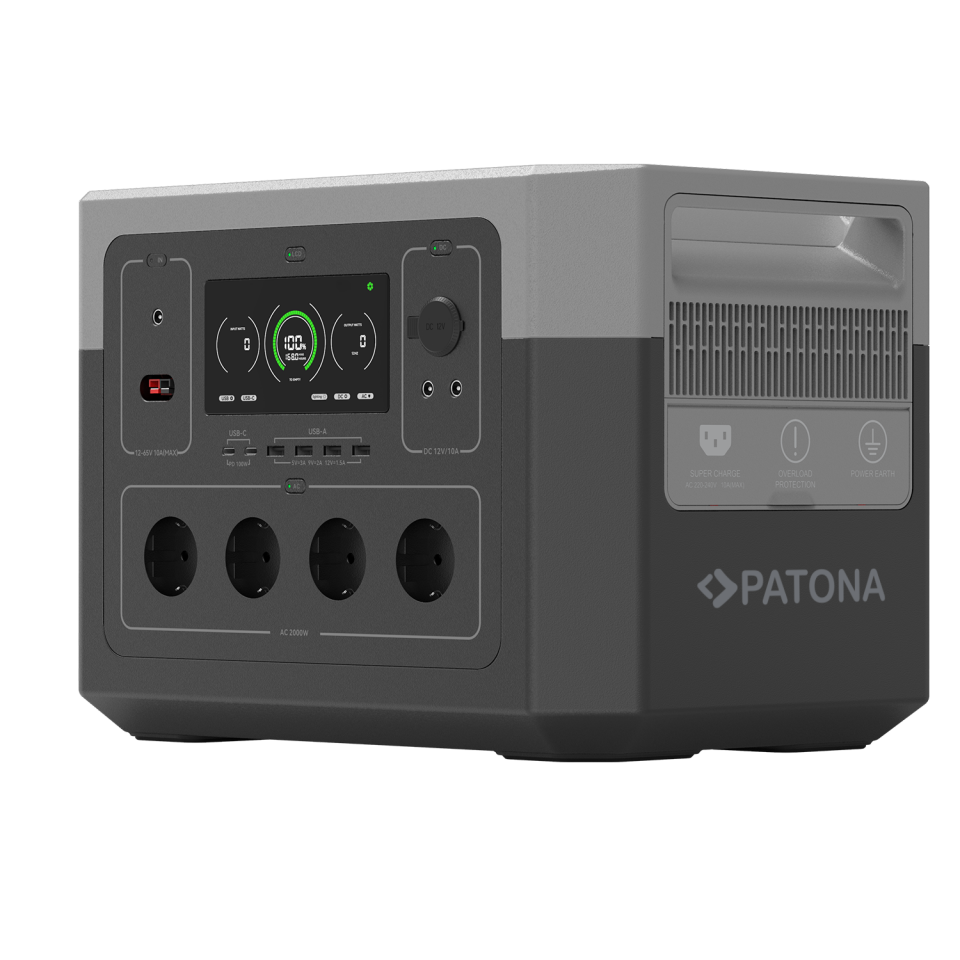 Patona 9983 Platinum Powerstation Autarc 2000W Pd100W Usb5V/3A Dc12V/10A