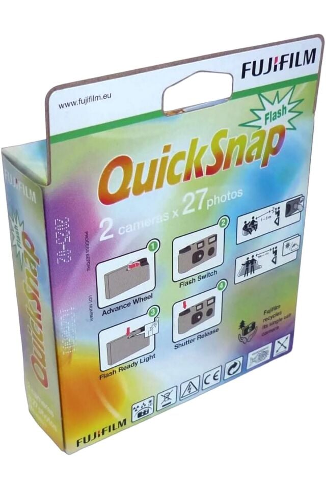 Fujifilm Quicksnap 27 Pozluk Çek At Flaşlı Analog Fotoğraf Makinesi Çiftli ( 27 Foto x2)