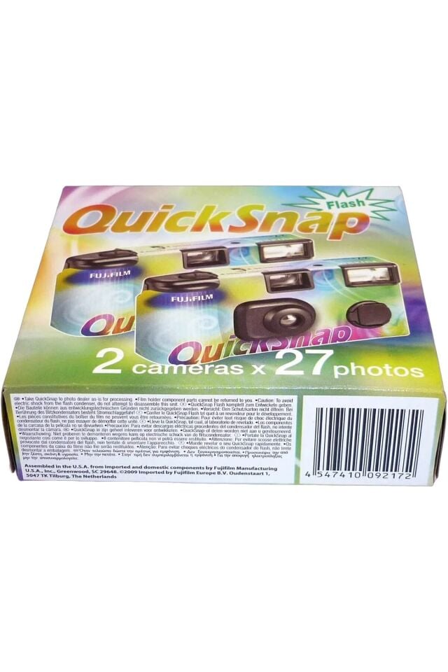 Fujifilm Quicksnap 27 Pozluk Çek At Flaşlı Analog Fotoğraf Makinesi Çiftli ( 27 Foto x2)