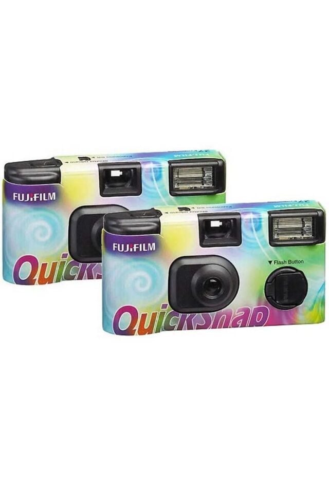 Fujifilm Quicksnap 27 Pozluk Çek At Flaşlı Analog Fotoğraf Makinesi Çiftli ( 27 Foto x2)