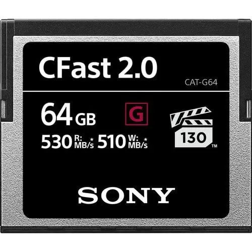 Sony 64GB CFast 2.0 CAT-G64 Hafıza Kartı