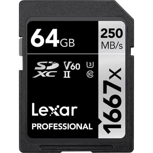 Lexar 64GB 1667X SD Uhs II V60 250MB/S Hafıza Kartı