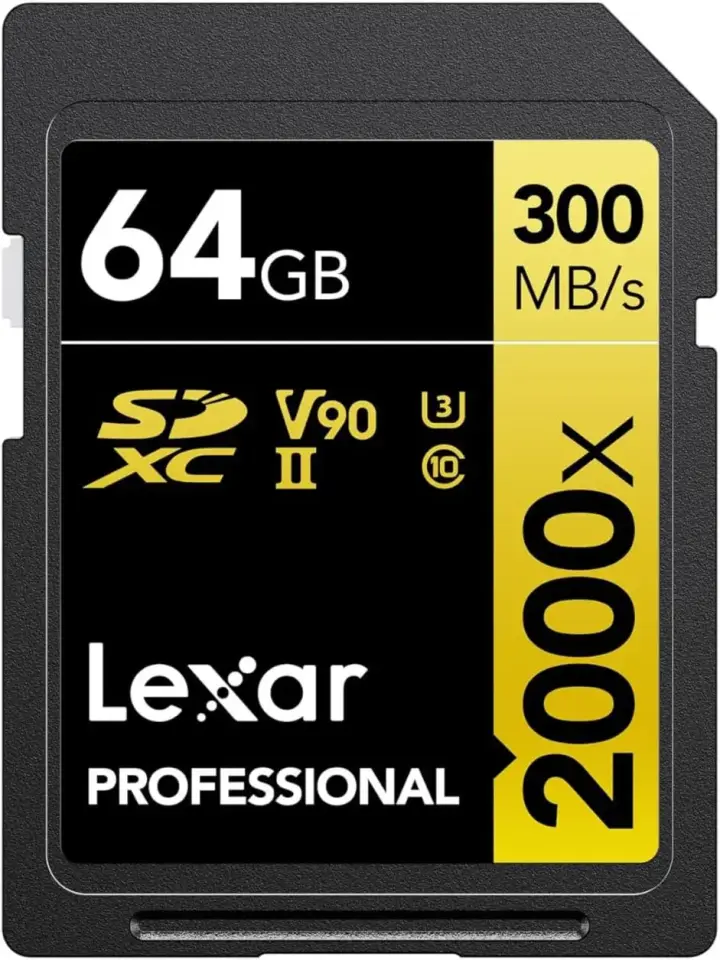 Lexar 64GB 2000x UHS-II 300MB/S Hafıza Kartı