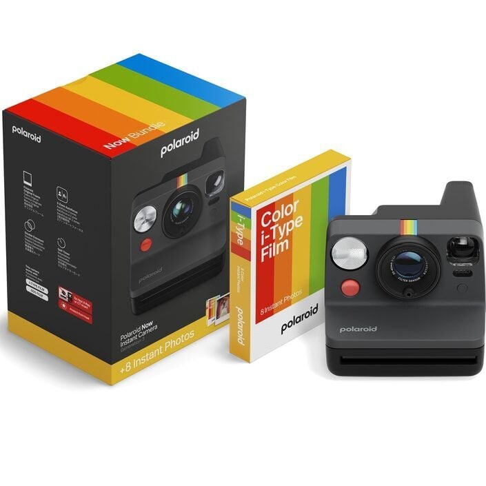 Polaroid Now Gen 3 Fotoğraf Makinesi (Black) + 8'li Color Film Bundle