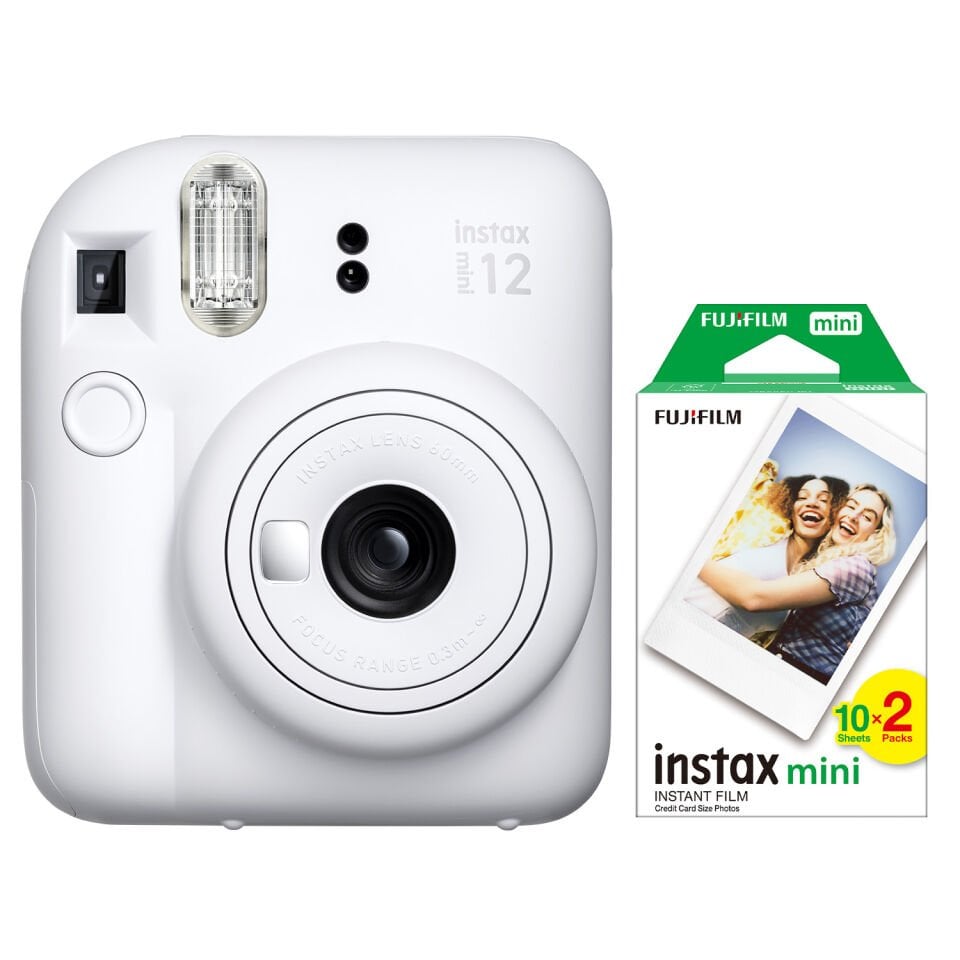 Instax Mini 12 Fotoğraf Makinesi Beyaz + 20'li Film
