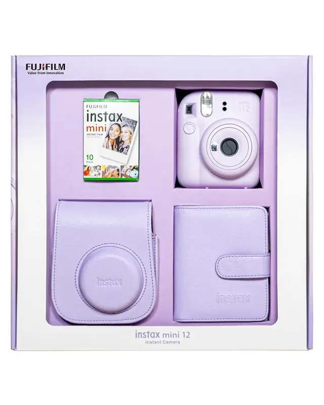 Instax Mini 12 Fotoğraf Makinesi Lila Bundle Box