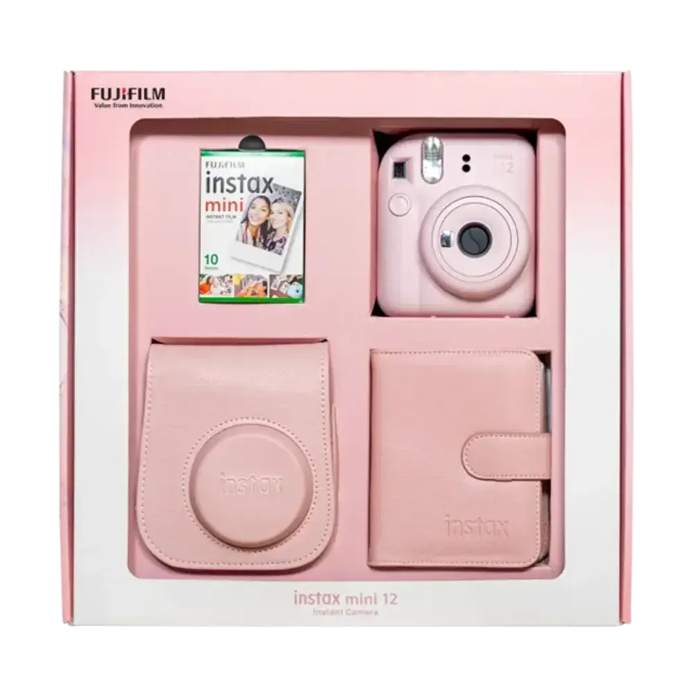 Instax Mini 12 Fotoğraf Makinesi Pembe Bundle Box