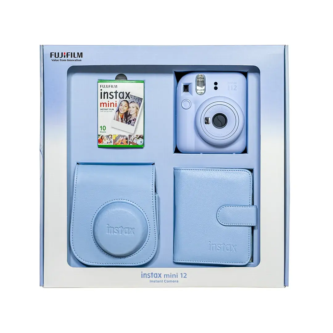 Instax Mini 12 Fotoğraf Makinesi Mavi Bundle Box