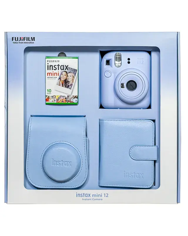 Instax Mini 12 Fotoğraf Makinesi Mavi Bundle Box