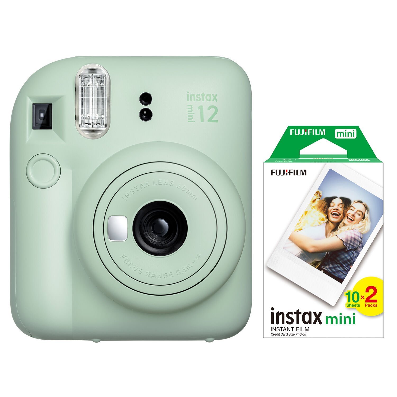 Instax Mini 12 Fotoğraf Makinesi Yeşil + 20'li Film