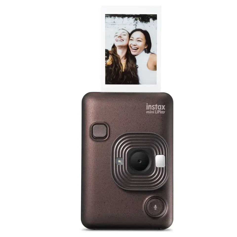 Instax Mini LiPlay Fotoğraf Makinesi Deep Bronze + 20'li Film ve Çanta Set