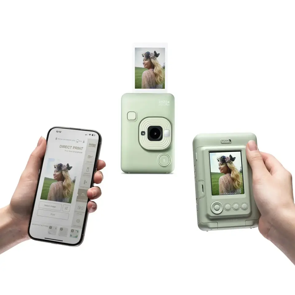 Instax Mini LiPlay Fotoğraf Makinesi Matcha Green + 20'li Film Set