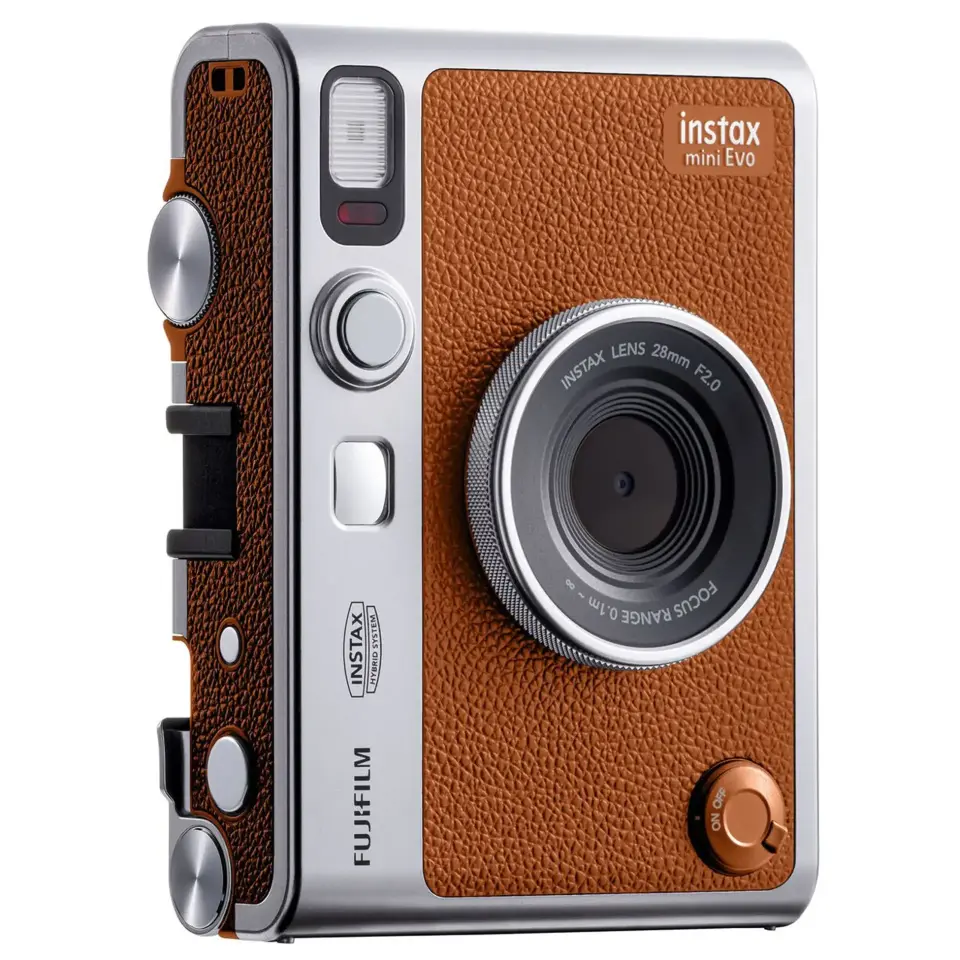 Instax Mini Evo Fotoğraf Makinesi Kahverengi + 20'li Film ve Çanta Set