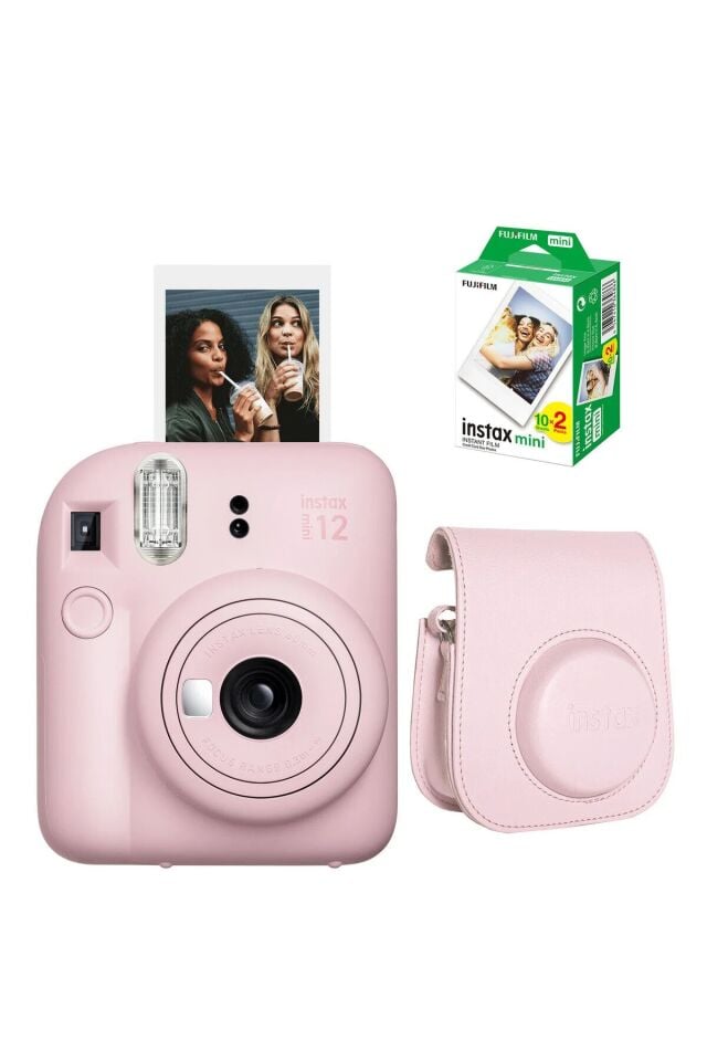Instax Mini 12 Pembe Fotoğaf Makinesi + Çanta ve 20'li Film