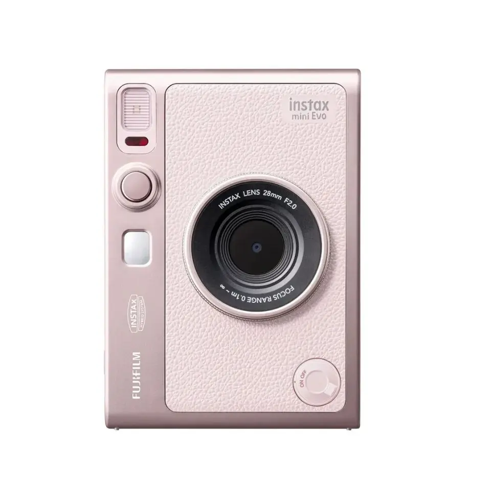 Instax Mini Evo Fotoğraf Makinesi Gentle Rose + 20'li Film ve Çanta Set