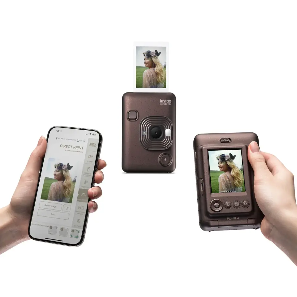 Instax Mini LiPlay Deep Bronze Fotoğraf Makinesi + Çanta ve 20'li Film Set