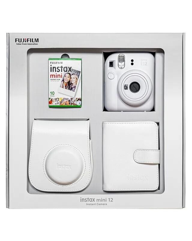 Instax Mini 12 Fotoğraf Makinesi Beyaz Bundle Box