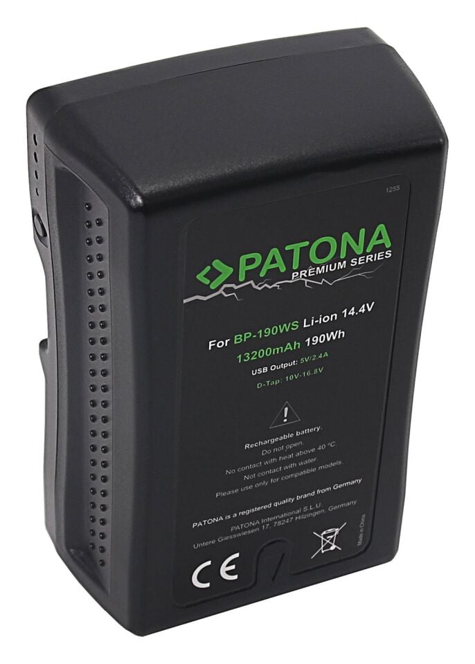Patona 1255 Premium Battery V-Mount 190Wh