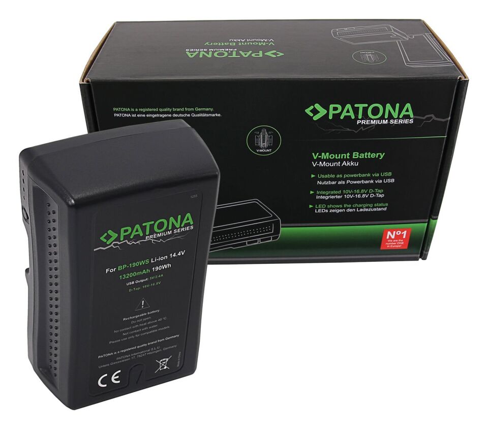 Patona 1255 Premium Battery V-Mount 190Wh