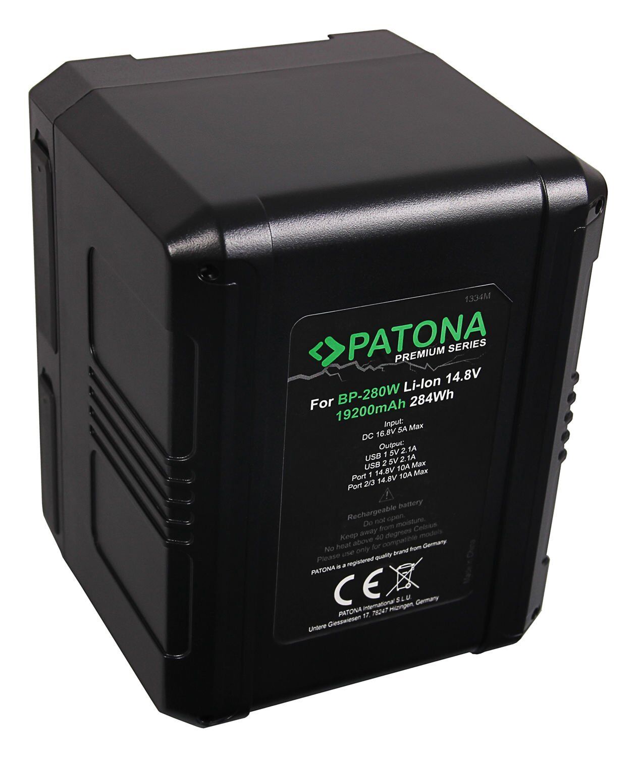 Patona 1334 Premium Battery  V-Mount 284Wh