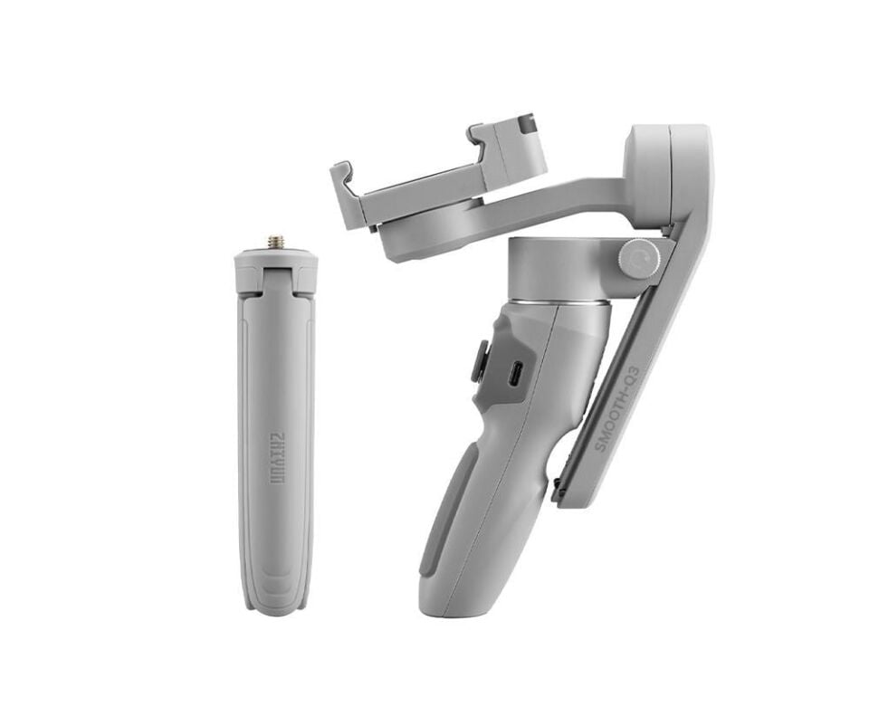 Zhiyun Smooth Q3 3 Eksenli Akıllı Telefon Gimbalı – Katlanabilir + Dahili LED Işıklı + 15 Saat Pil