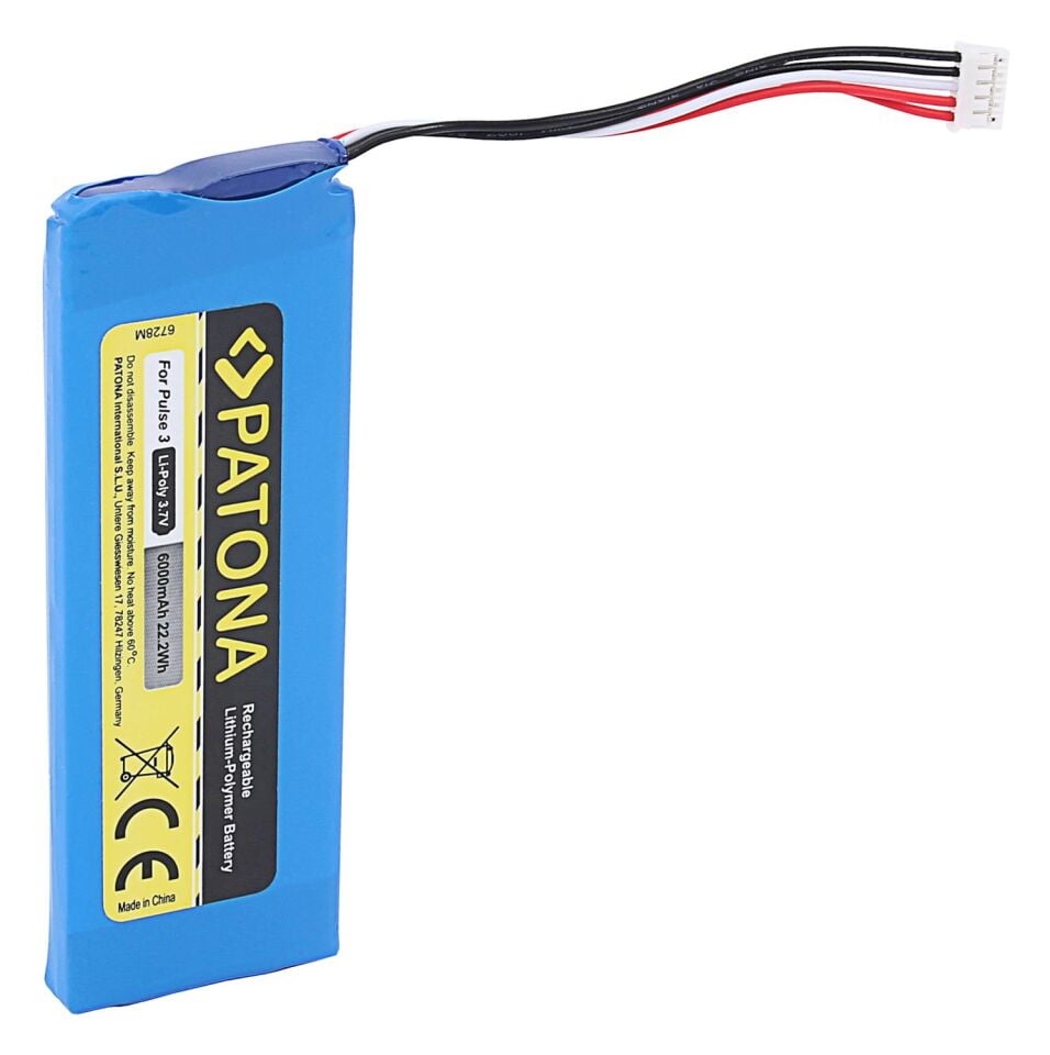 Patona 6728M  Battery F. Jbl Pluse 3 6000Mah 3.7V