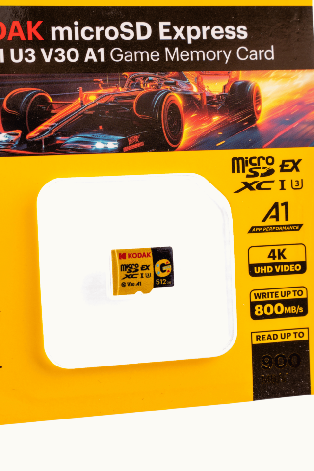 Kodak 512GB UHS-I U3/V30/A1 Express Micro SD Oyun Kartı SD7.1 (900MB/s-800MB/s)