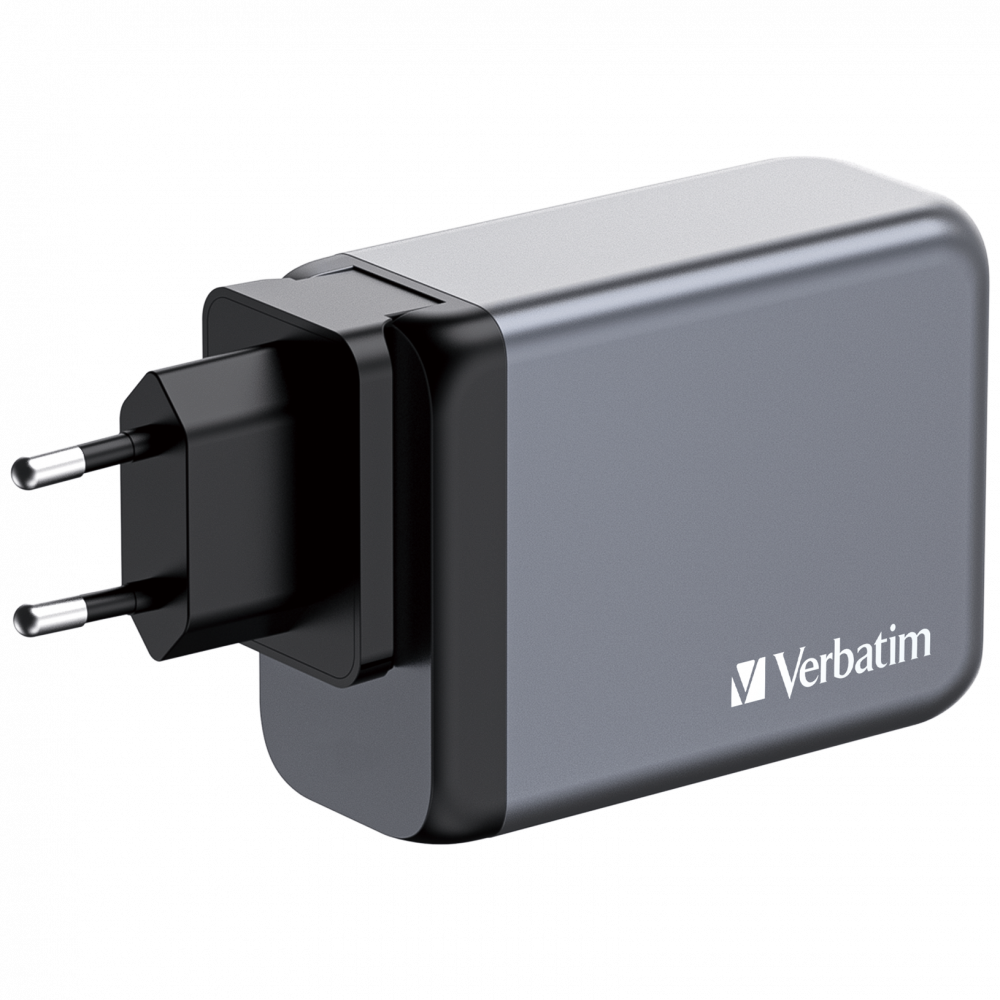 Verbatim 200W GAN Hızlı Şarj 4-Bağlantı Noktalı 2 x USB-C® PD 100W / 1 x USB-C® PD 65W / 1 x USB QC 3.0-(32204)