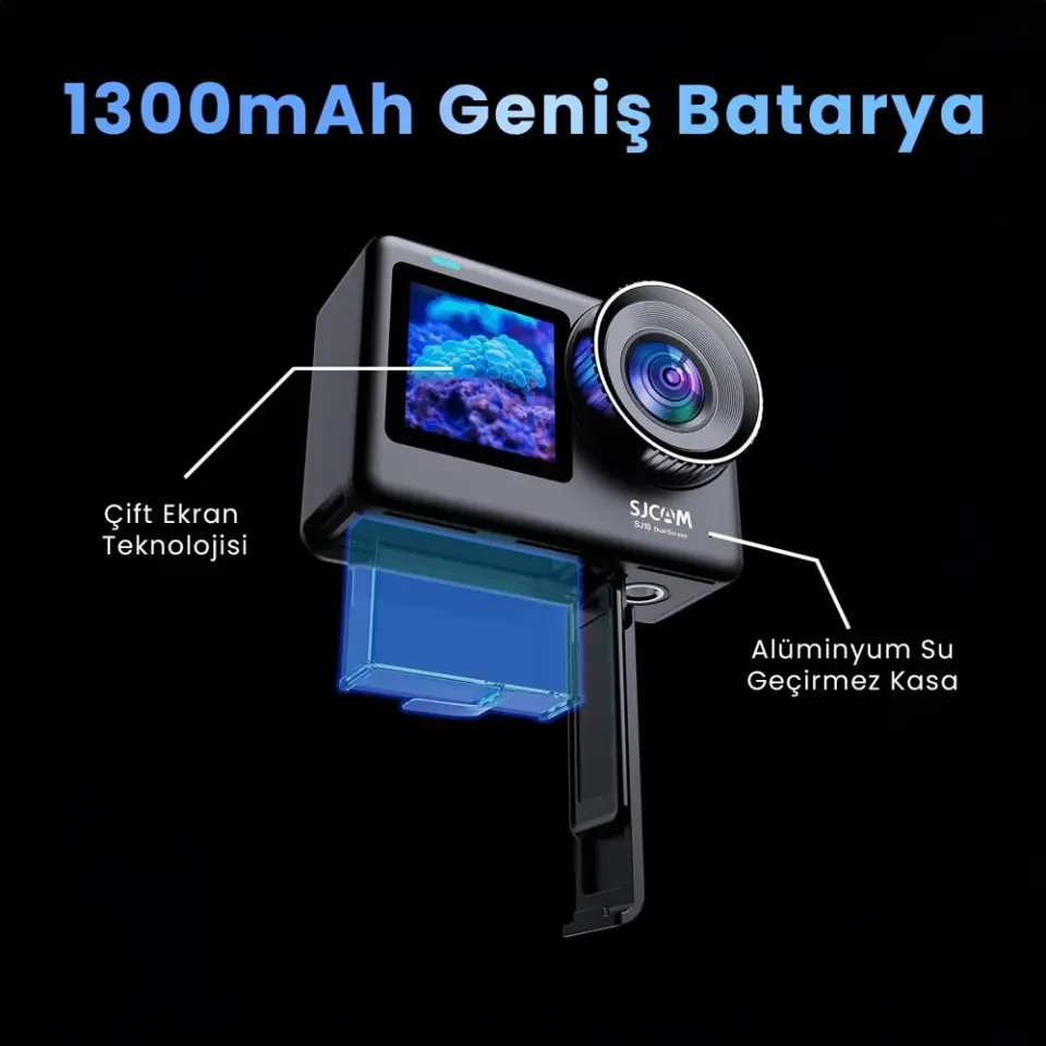 SJCAM SJ10 Pro Dual Screen Wi-Fi 4K Aksiyon Kamerası