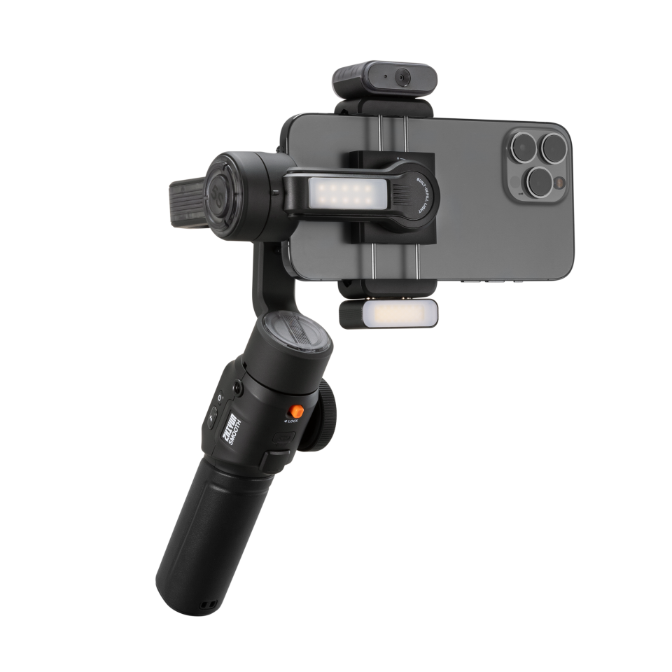 Zhiyun Smooth-5S AI Pro 3 Eksenli Gimbal Stabilizatör - Akıllı Yüz Takibi ve 12 Saat Süreli Çalışma Süresi ile Profesyonel Vide