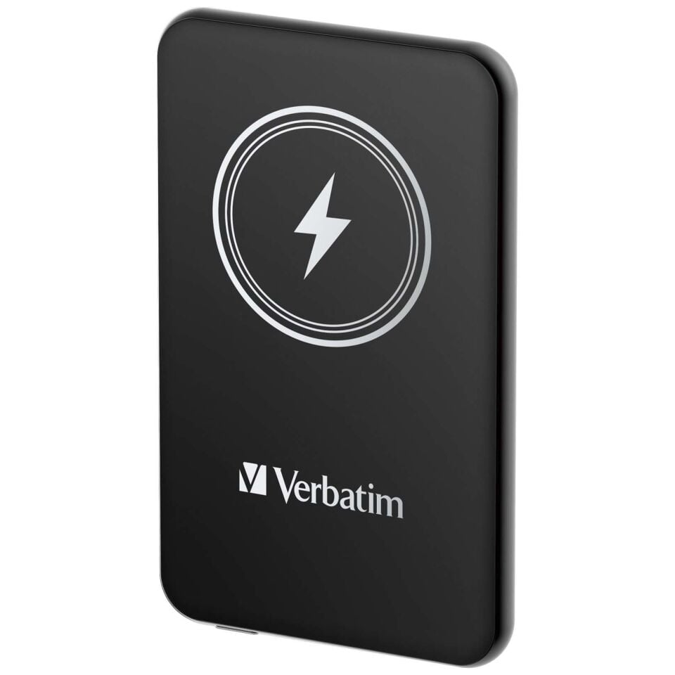 Verbatim 5000 Mah Manyetik Kablosuz (Magsafe) 15W  Powerbank 20W Siyah Renk Kablo Dahil-(32240)