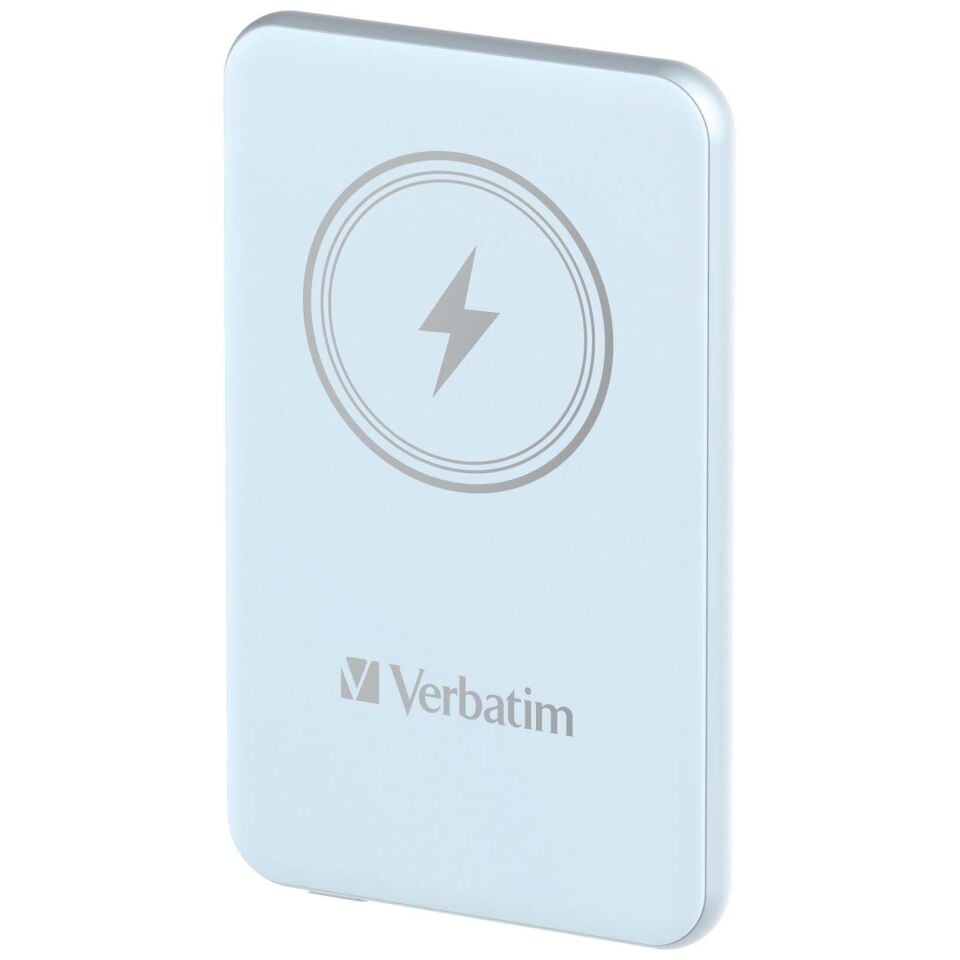 Verbatim 5000 Mah Manyetik Kablosuz (Magsafe) 15W Powerbank  20W PD Mavi Renk Kablo Dahil-(32242)