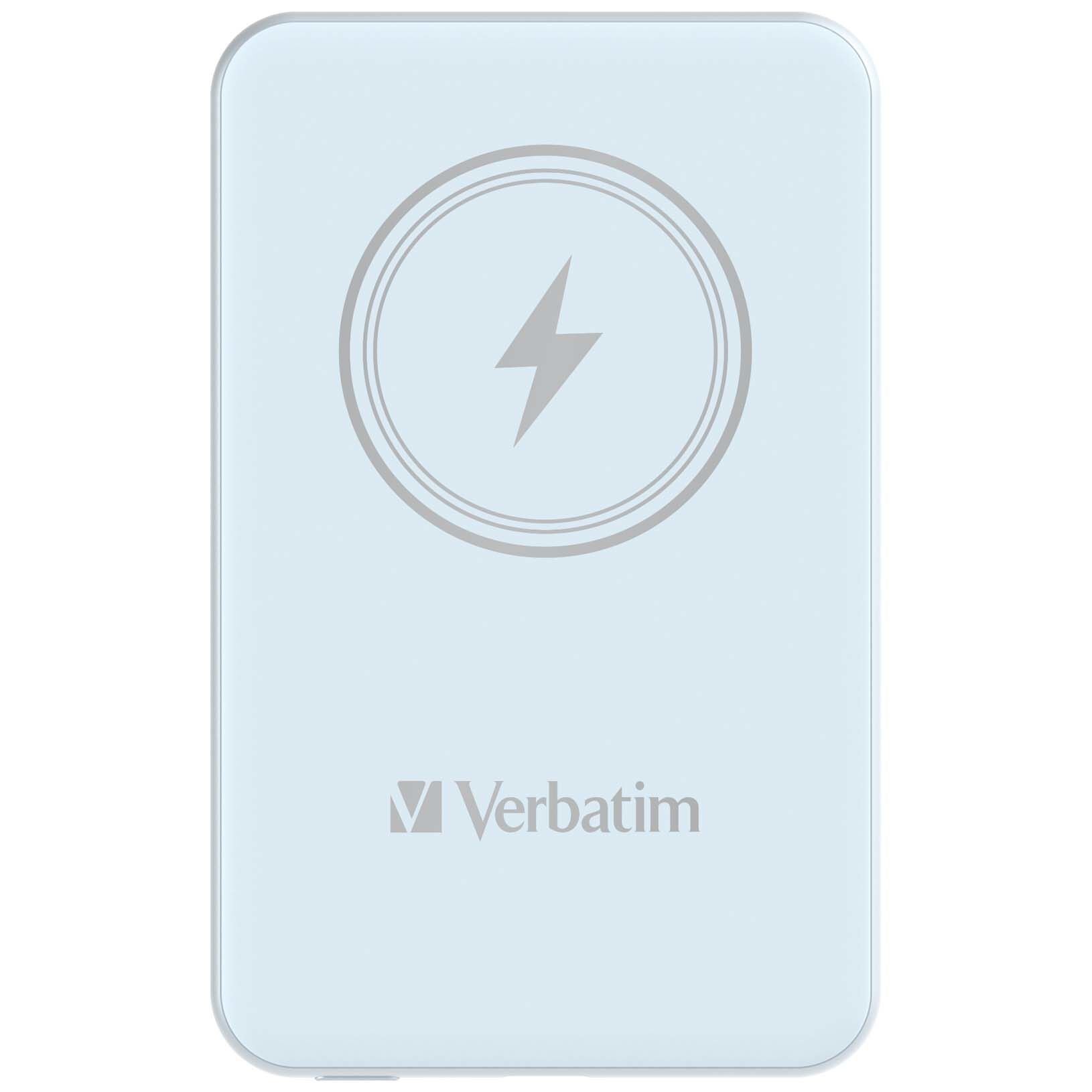 Verbatim 5000 Mah Manyetik Kablosuz (Magsafe) 15W Powerbank  20W PD Mavi Renk Kablo Dahil-(32242)