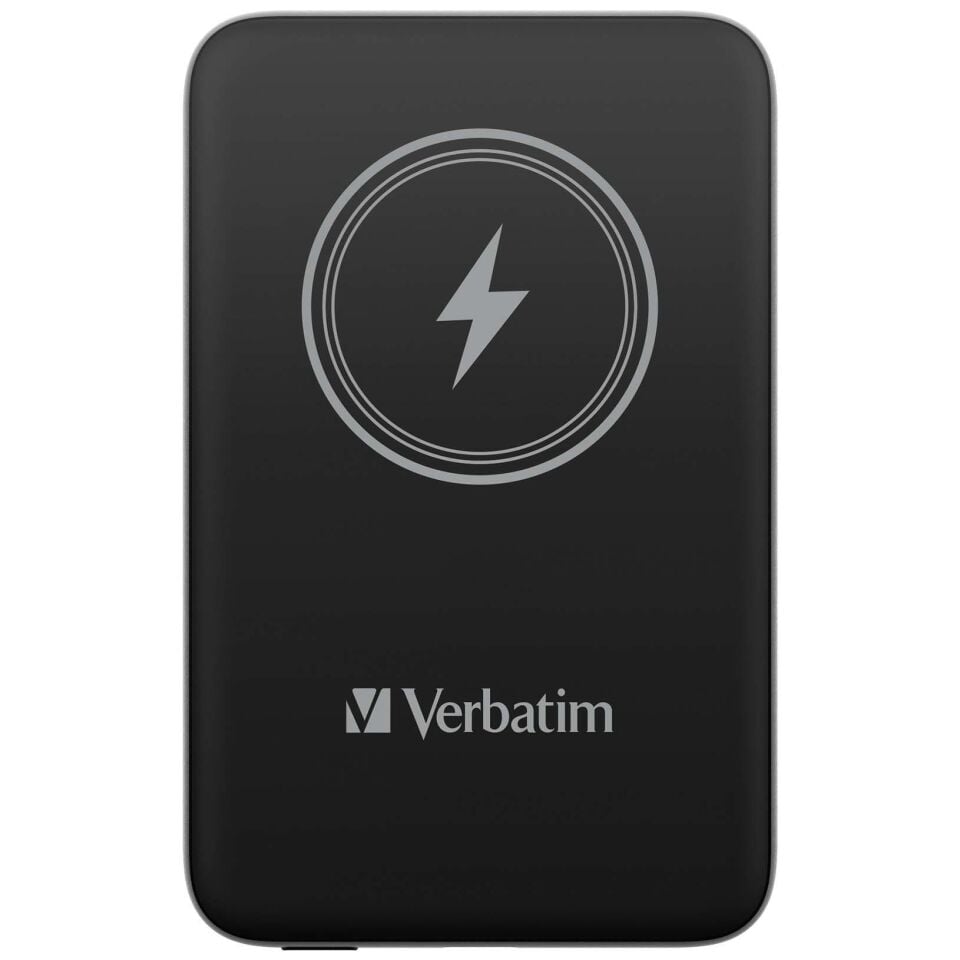 Verbatim 10000 Mah Manyetik Kablosuz (Magsafe) 15W Powerbank 20 W PD Siyah Renk Kablo Dahil-(32245)