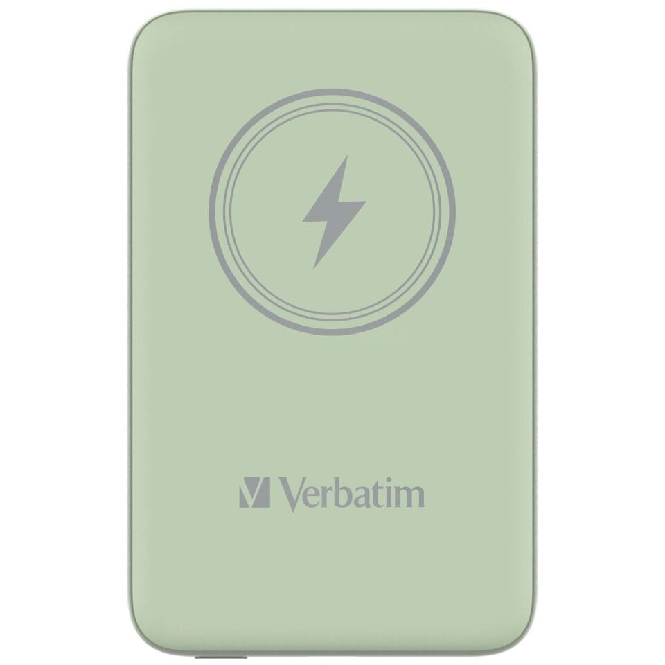 Verbatim 10000 Mah Manyetik Kablosuz (Magsafe) 15W Powerbank 20 W PD Yeşil Renk Kablo Dahil-(32246)