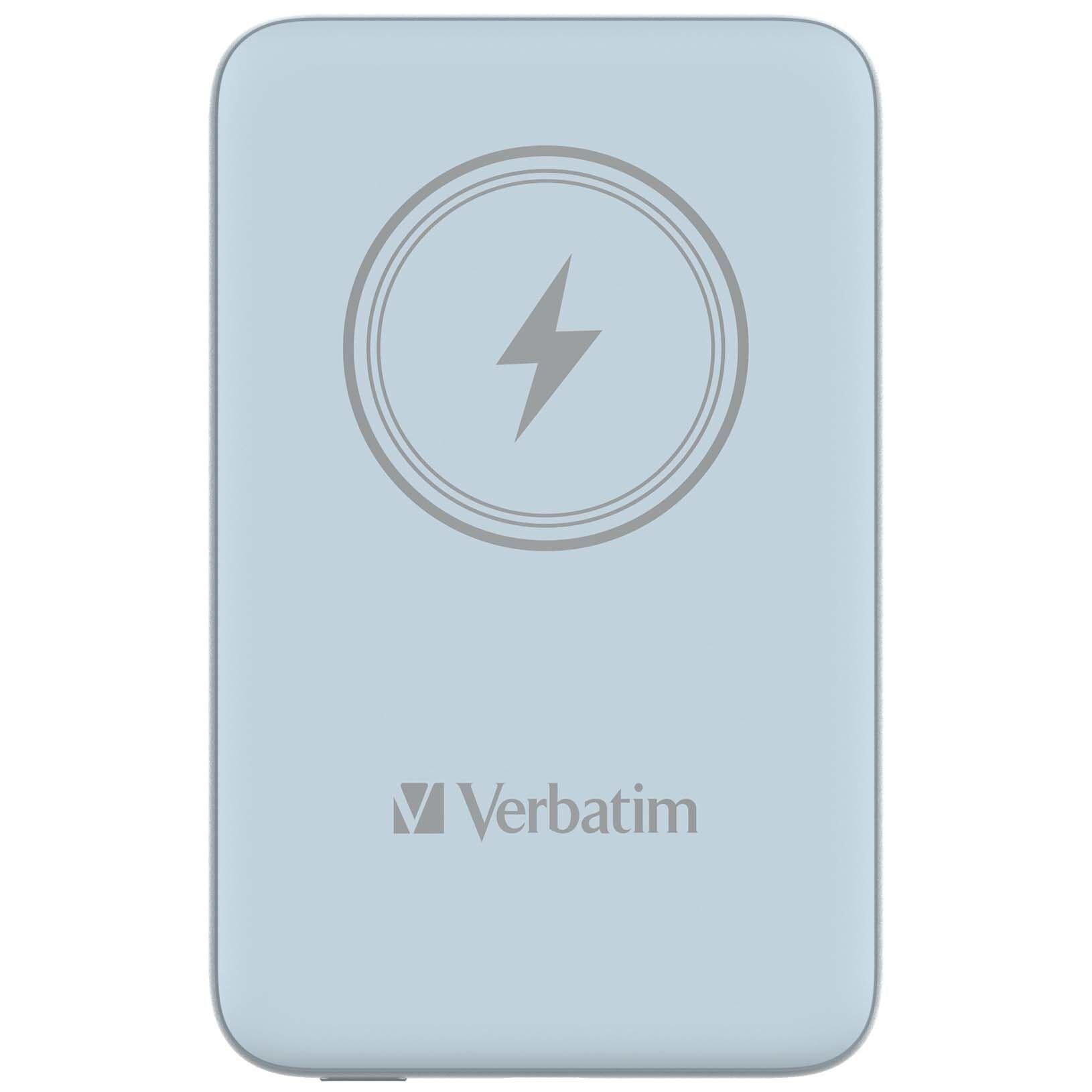 Verbatim 10000 Mah Manyetik Kablosuz (Magsafe) 15W Powerbank 20 W PD Mavi Renk Kablo Dahil-(32247)