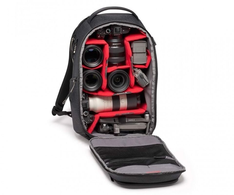 Manfrotto PL2-BP-FL-M Frontloader Backpack M Profesyonel Ön ve Yandan Açılan Kilitli Sırt Çantası