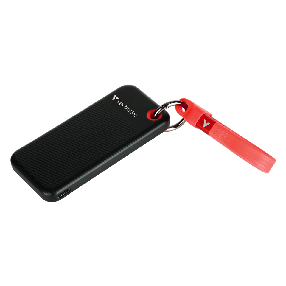 Verbatim 1 TB Pocket Mini Taşınabilir SSD Usb 3.2 - 1000MB/S-1000MB/S Siyah/ Kırmızı Kablo Dahil(32192)