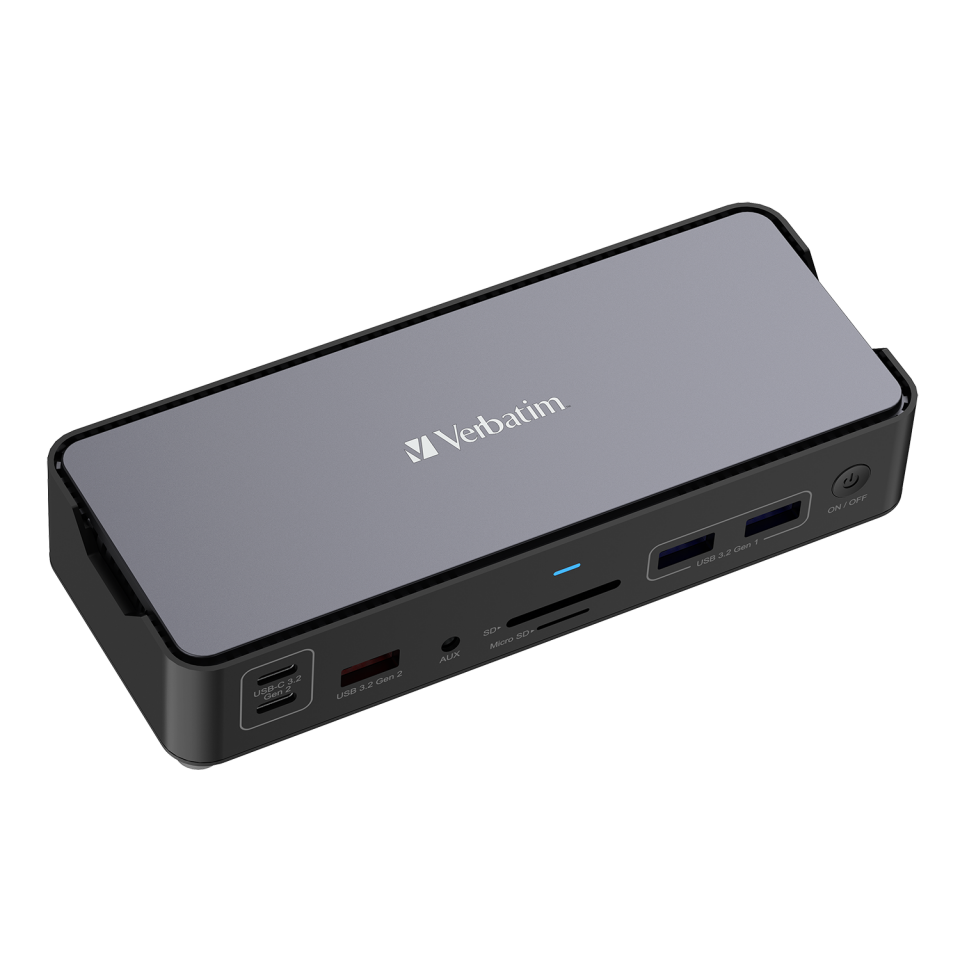 Verbatim 15 Port Usb C Bağlantılı Dock 2 x HDMI, 1 x DPort, 1 x RJ45, 1 x Usb-A 3.2 Gen2, 2 x Usb-A 3.2 Gen1, 1 x Usb-A 2.0, 2