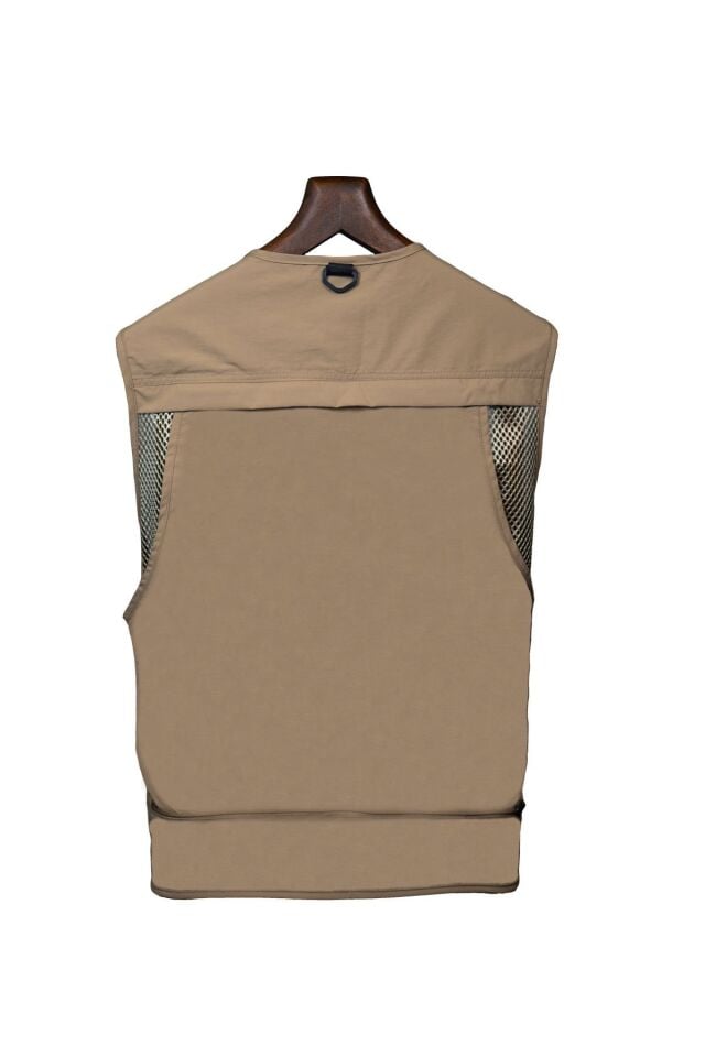 Om System Staright Fotoğraf Yeleği Bej L