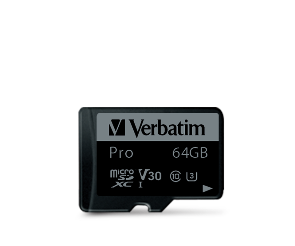 Verbatim 64 Gb Pro Mic-SDHC U3 Hafıza Kartı  4K Ultra HD Adaptörlü-(47042)