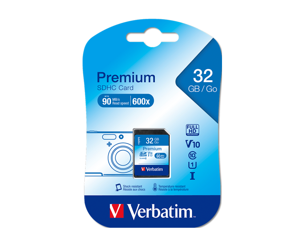 Verbatim 43963 - 32Gb 80Mb/S Premium U1 Sdhc Sd Card Class 10