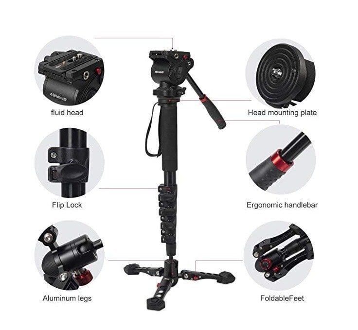 JieYang JY0518B Mandallı Kilit Sistemli Video Monopod