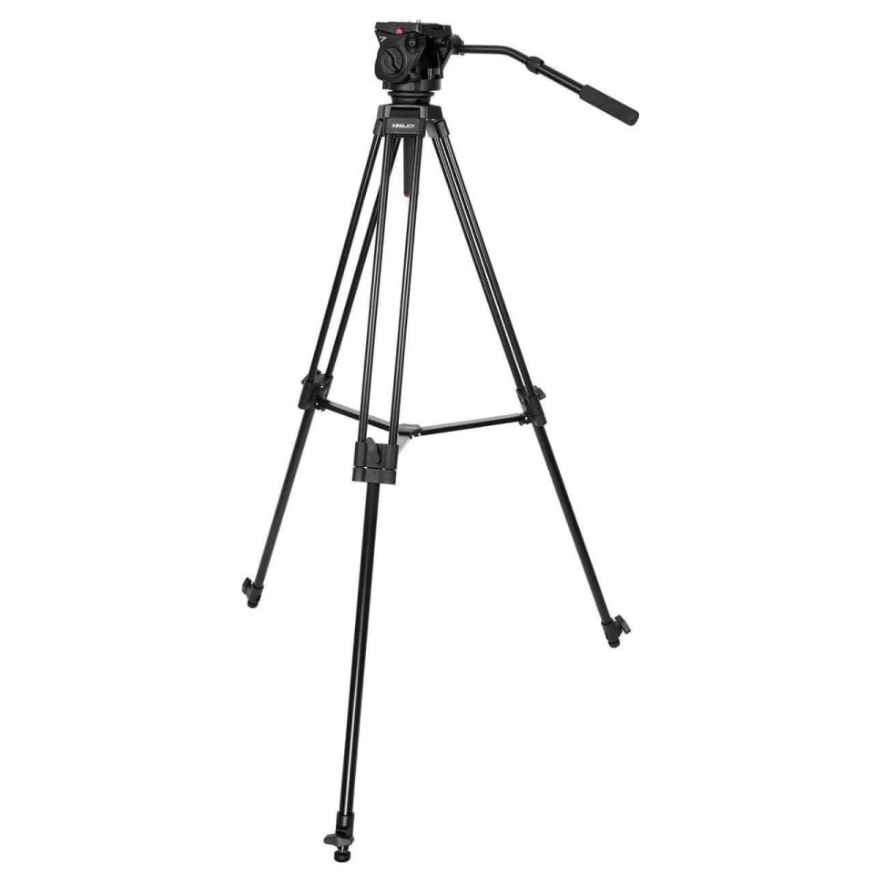 Kingjoy VT-2100L Video Tripod + VT-3520 Video Başlığı - Çantalı Kit