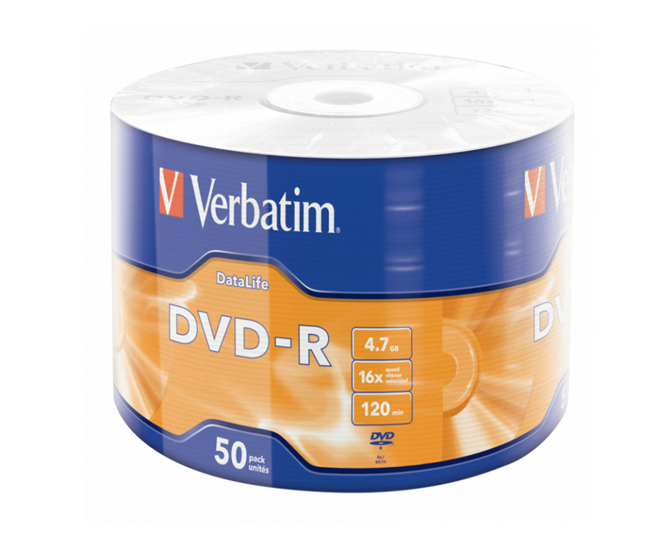 Verbatim 43791 - Dvd-R Datalife 16X 4.7 Gb 50 Pack