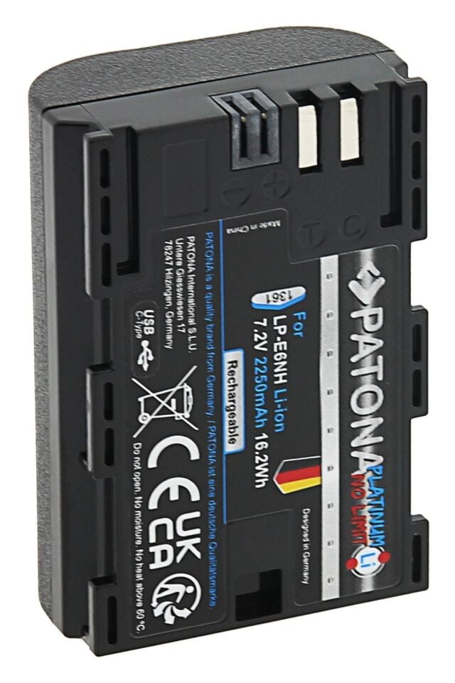 Patona 1361 Platinum Usb-C Girişli Batarya Canon LP-E6NH